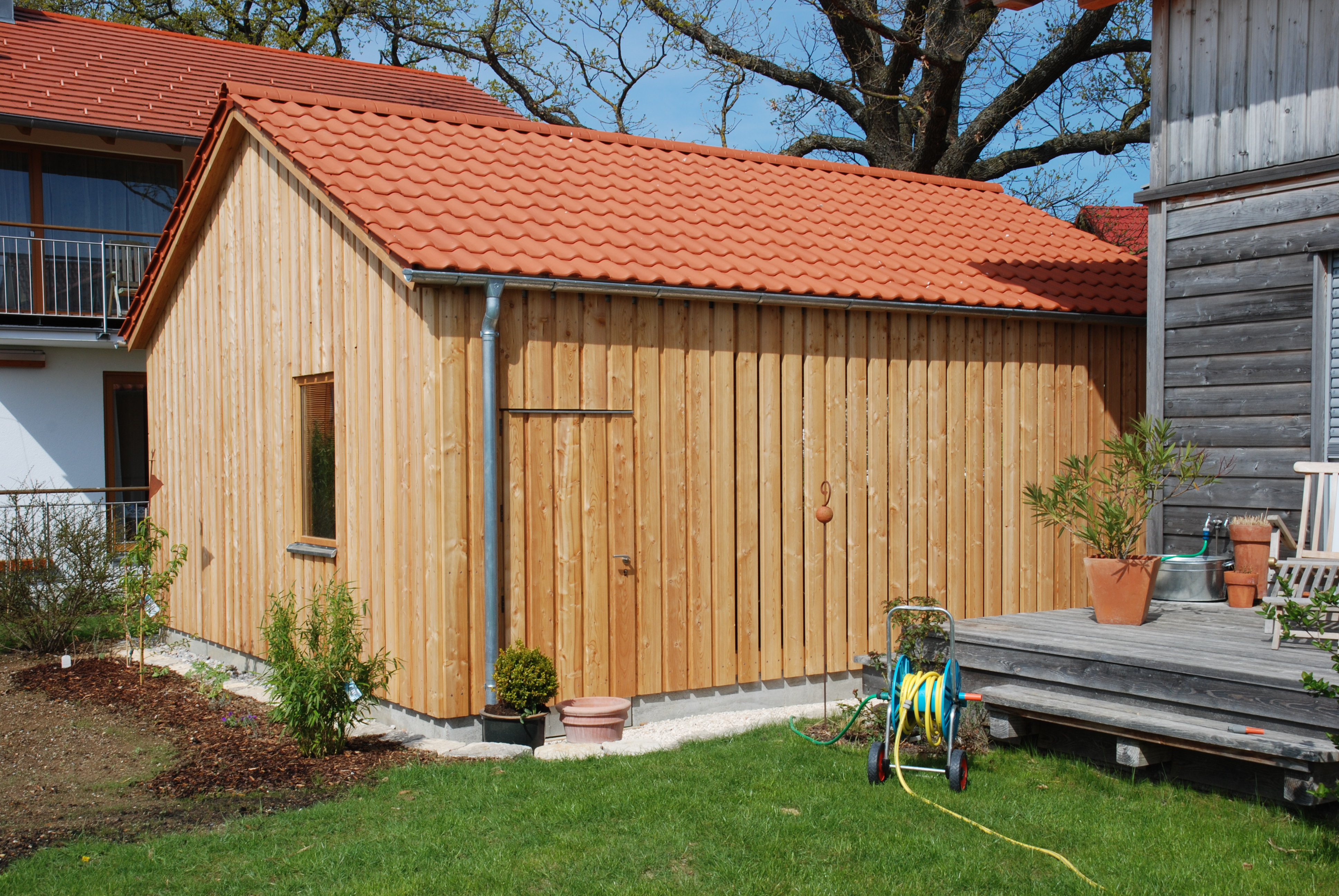 wood construction, battens, carport, shelter, wood, car, extension