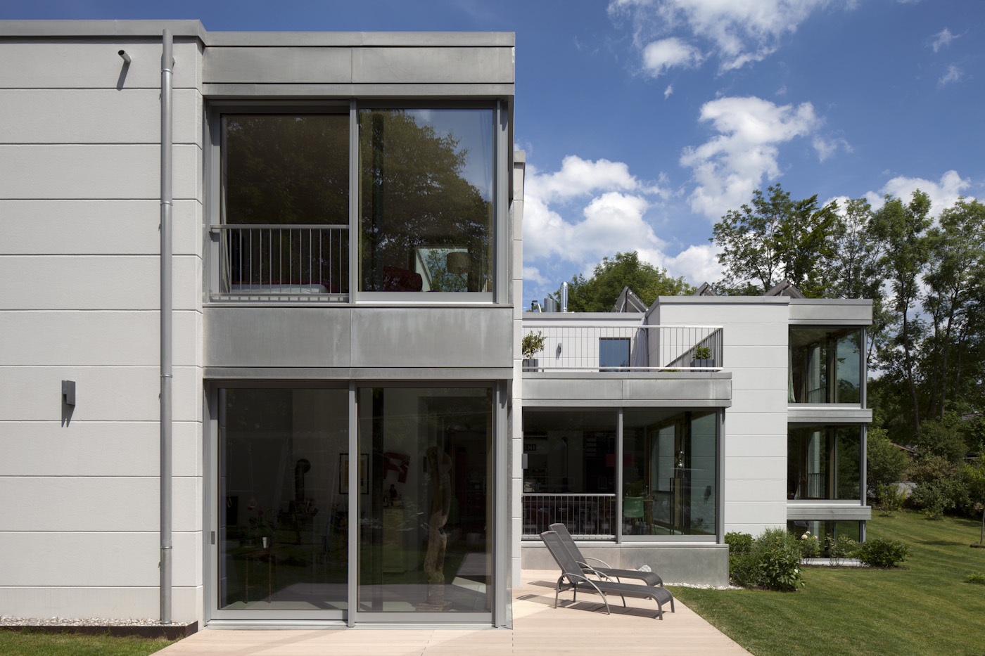 multigenerational house, schererberg, facade, window, balcony, residential house, hillside location