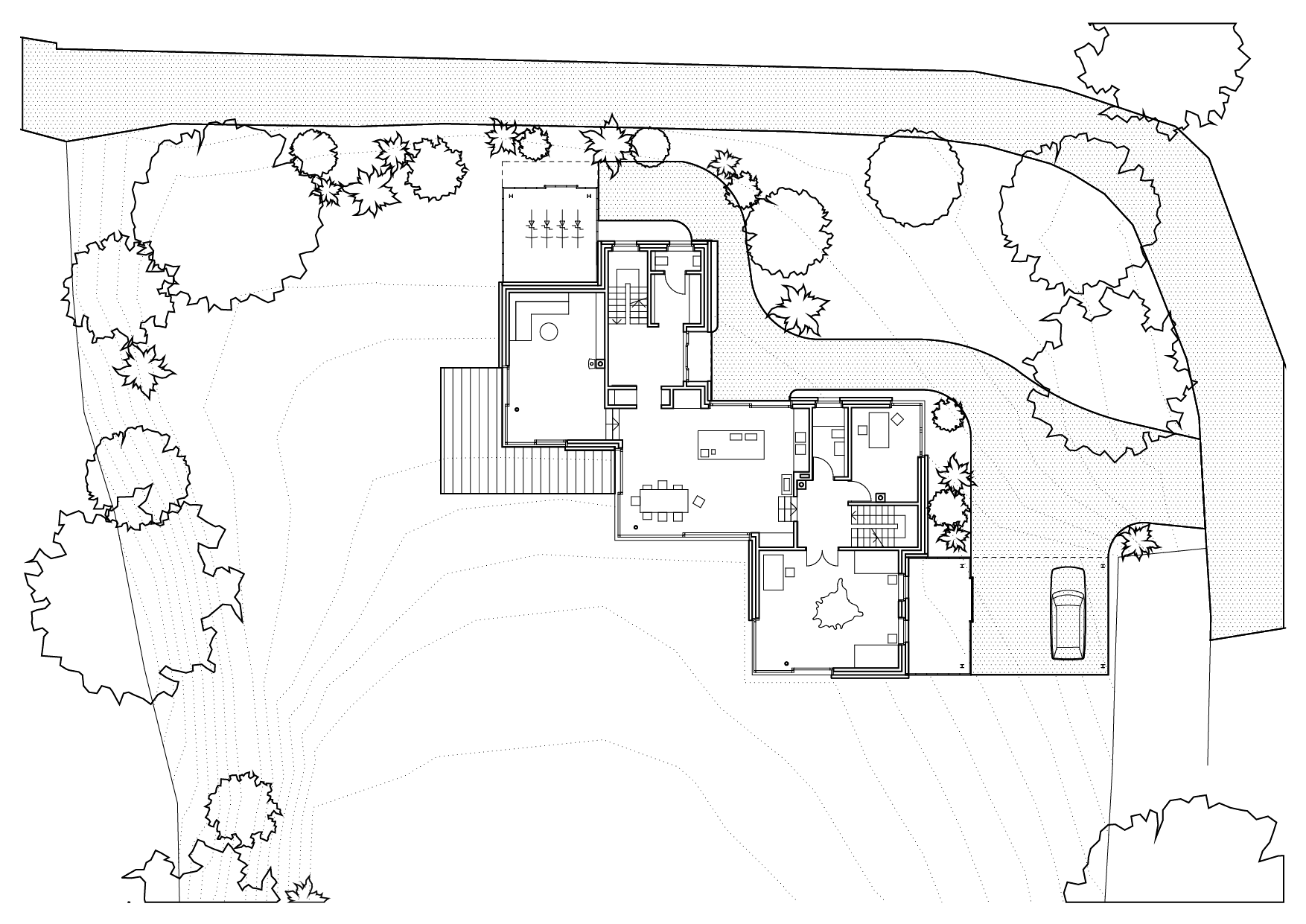 mehrgenerationenhaus, schererberg, fassade, Fenster, Balkon, wohnhaus, hanglage, innenraum, küche, plan, grundriss