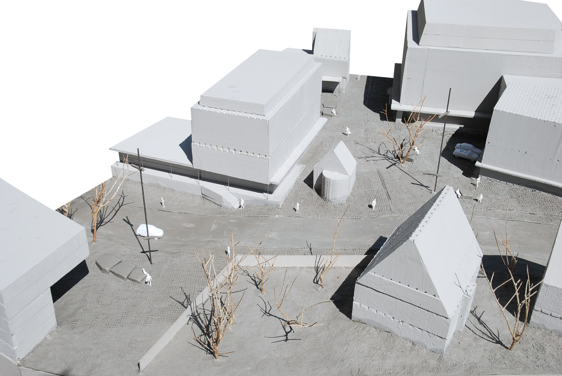 kemptner gate, perspective, houses, sketch, visualization, model