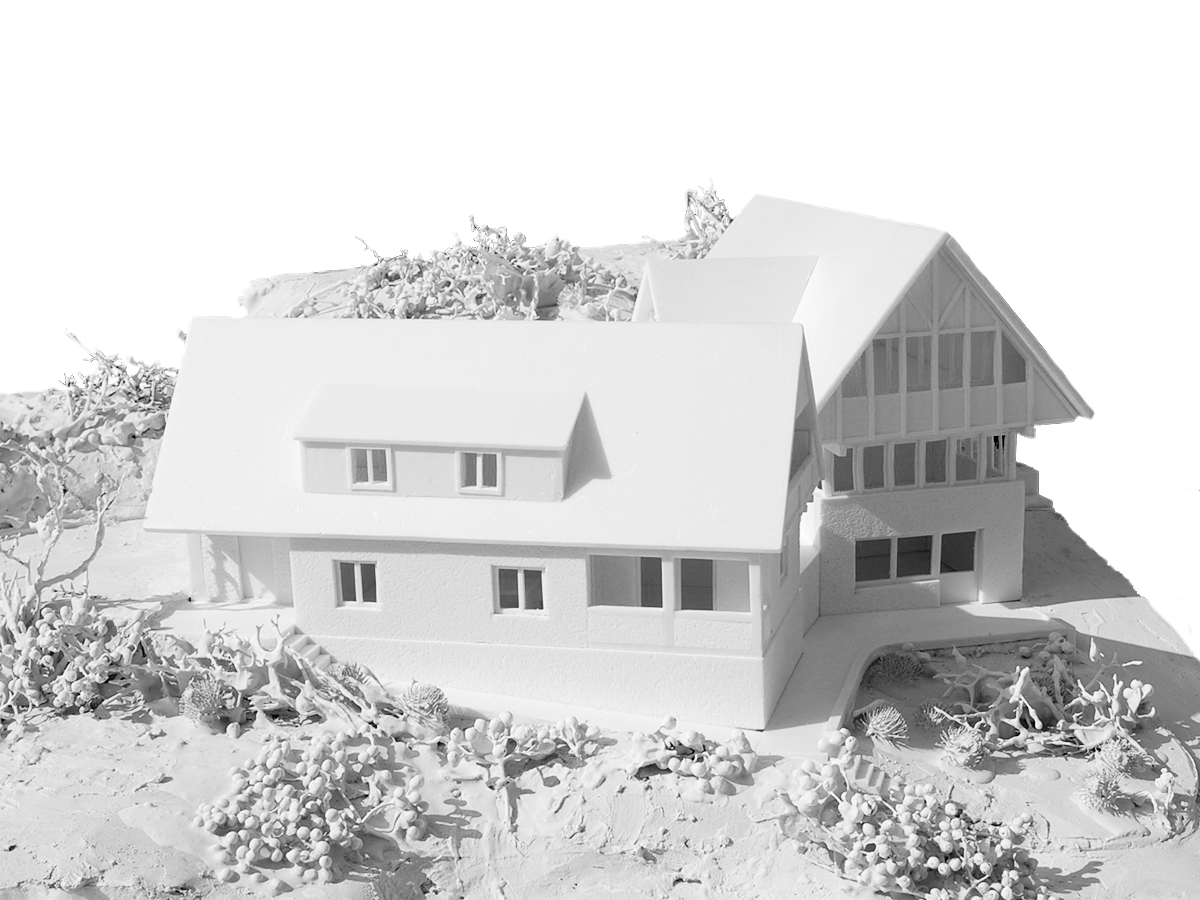 Further construction, extension, connection house, graz, vintner house, model