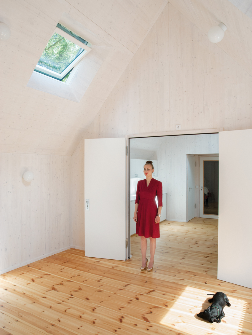 zinc tank, annex, munich, interior, light, wood